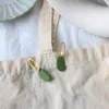 Brincos verdes de abacate de abacate pântano costura fosca de temperamento feminino individual jóias de ouvido simples farl22