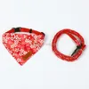 Hundhalsar Leasches Set/Lot Collar Bandana Soft Leather Leash Söt katt husdjur Leashdog