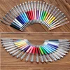 Creative Diy Blank Ballpoint Pen Student Glitter Writing Pennor Colorful Crystal Ball Penns ZC1178