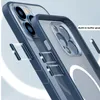 حالات الهاتف المغناطيسية المجمعة لـ iPhone 13 12 11 Pro Max لـ 13Pro 12Pro PC Case Glass Lens Case