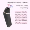 Sugande slickande vibrator för kvinnor klitoris stimulator bröstvårtor massage sucker tunga onanator kvinnlig vuxen sexig leksaker butik