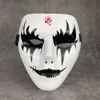 Kids Selling Halloween Props Masquerade Full Face Hip Hop Handpainted White Street Dance Men Adult Mask 220707