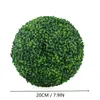 Flores decorativas coronas de bola artificial Efecto de hoja colgante decoración de hierba verde bricol