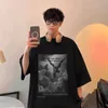 Gothic Trend T-shirt Graffiti Eagle Print Zomer Oversize Grote Maat Korte mouwen Shirt voor Mannen Vrouwen Unisex Tee 0615