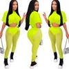 Été sexy pantalon à deux pièces en msh set Tracksuits pour femmes 2 pièces à manches courtes T-shirt Voir à travers les leggings Fashion Outfits6346680