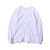 Autumn Novo camiseta longa de manga comprida Menina de algodão branco e outono Coloque de algodão de algodão redonda Marca de moda de moda de estudante coreana