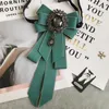 Rhinestone Bow Tie Womens Graduation Photo Student School Uniform Ribbon Sweet Literary And Art Plaid Bowtie Collar Flower