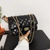 Quilted Pearl Chain PU Leather solid Color Crossbody Bags For Women Small Shoulder Bag Female Handbags And Purses