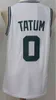 Jayson Tatum Jersey 0 mężczyzn koszykówka Jaylen Brown 7 Czarna zielona biała szara drużyna kolor oddychający czysta bawełna dla fanów sportu na s