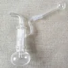 3.9 Cal Hoakahs Mini Wyczyść Palenie Szkło Bowl Shisha Oil Palnik Perkolater Bugot Pipes Ash Catchers dla Bong Małe Pot Wody Rury Recyklej Rig 10mm Akcesoria