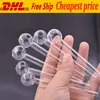 Cheapest Hand Smoking Pipes Accessories 4inch Thick Glass Oil Burner Pipe High Quality Great Tube Nail Tips Fast Delivery DHL FREE
