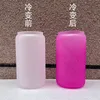 16oz Sublimation Color Glas Jar Tassen wechseln gefrosteter Glas Tumbler mit Bambusdeckel Plastikstrohrohlingen können Transferbecher Cola Beer 6086 Q2 erhitzen können