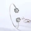 Szjinao 1 ct moissanite bangles sterling silver 925 bröllop förlovning smycken certifierad lyx present trend droppe försäljning