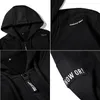 Korea Stil Weiß Sweatshirts Männer Hoodies Argyle Kleid Mit Kapuze Homme Zipper Street Hip Hop Kleidung Männlich OverSize 4XL 220402