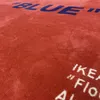 Home Furnishings Art Carpets Ki x vg Markerad BLUE Red Area Rug Cashmere Hypebeast Collection Sneakers Mat Parlor Bedroom Cloakroom Trendy Floor Mat Supplier