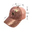 Ball Caps Fashion Baseball Cap Summer Women's Mesh Sequin Applique Visor Snapback Women Casual Breathable Designer AdjustableBall