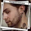 Stud 15 par magnetiska falska örhängen rostfritt stål kors dingle båge icke -piercing unisex klipp på örhängen5367489