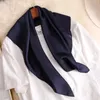 Mode Sommer Seide Quadrat Schal Solide Frauen Satin Hals Haar Krawatte Band Strand Hijab Kopf Weibliche Foulard Kostenloser Versand