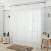 Curtain & Drapes 2Pcs White Sheer Voile For Bedroom El Pastoral Rustic French Window Screen Drape Panel Tulle Curtains Home DecorationCurtai