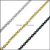 Correntes Jewels Conclus￵es Componentes 5 m/lote Gold/Bronze Chain de colar com materiais DIY suprimentos artesanais 1586 Q2 Drop deliv