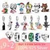 925 STERLING Gümüş Dungle Charm Prens Küçük Fox Rakun Fil Yüzsüz Adam Cadı Çocuk Köpek Boncuk Boncuk Fit Pandora Charms Bilezik Diy Takı Aksesuarları