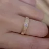 Engagement Gold Ring Chic French Schmuck Mode zeitlos