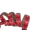 Cintos moda moda ocidental strass vermelho globo de metal fivela de diamante casual cinturones cinturones para hombre sinturários