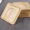 Bamboo Sauce Plate Round Square Seasoning Dish Mini Saucers Dishes Sushi Dipping Plates Cup Mat GCB14940