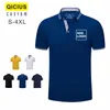 Polo d'été à manches courtes pour hommes, impression personnalisée, groupe de société personnalisé, haut brodé, Camisa Masculina, 220608