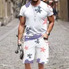 Męska koszulka ustawiona na najlepsze strój śmieszne letnie plażę sportową 3D nadrukowana moda ulica Hip-hop luksusowy luksus o szyję 220624