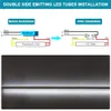 US STOCK 360 Degree T8 LED Tubes 8ft 52w R17D/HO Base led Outdoor Tube for Double Sided Signs 6000K Cool White Clear Cover 20 Packs