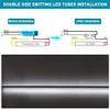 US STOCK 360 Degrés T8 LED Tubes 8ft 52w R17D / HO Base led Tube Extérieur pour Signes Double Face 6000K Blanc Froid Couvercle Transparent 20 Paquets