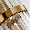 Moderna ljuskronor Clear Crystal Wall Lamps Luxur LED Sconces Gold Wall-Montered Lights For Hallway Corridor Living Room Bedside Home Decor