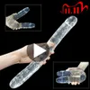 Double head Dildo Long Jelly Realistic Dildo Double Ended Dildo Flexible Big Penis for Women Masturbator Sex Toys for Lesbian Y2016980478