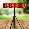 Hot countdown / up LED display clock sports game timer real-time 12 / 24-hour red remote control single-sided aluminum frame can be customized