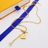 Designers Petite Malle Bag Pendant Necklace Fashion Women's Stainless Steel Necklace Bracelet Set Lovers Jewelry No Box