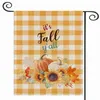 47*32cm Thanksgiving Banner Flags Linen Autumn Garden Flag Hello fall double sided pattern 27 style