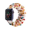 Nylon Elastic Solo Loop Strap for Apple Watch Band 38mm 41mm 42mm 40mm 44mm 45mm Cute Print Scrunchie Bands Women Bracelet Straps for IWatch Series 7 6 5 4 3 2 1 SE