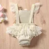 Les bébés filles nouveau-nés Rompers Lace D Floral Plays Cuit Summer Infant Sans manches décontractées