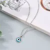 À la mode Plaqué Or Devil Eyes bijoux Evil Blue Eye Collier Pendentif Collier Pour Les Femmes