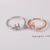 Gioielli di moda Anello da donna Simpatico coniglio Anelli di animali Anello di metallo regolabile con apertura Nuovo regalo di gioielli rosa