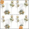 Décoration de fête 28 pièces ballons sauvages un animal ensemble avec ballon numéro blanc pour enfants garçon Jungle anniversaire livraison livraison 2021 événement