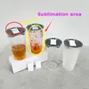 20oz Sublimation Glass With Sub Opener Lids Heat Transfer Frosted Clear Wine Glasses DIY Blank Beer Tumblers Heat Sublimating Drinking Cups Mugs By Air A12