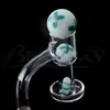 Smoke Terp Slurper 10mm 14mm 18mm Beveled Edge Quartz Banger Nail With Glass Marble Set For Dab Rig Bong Pipes