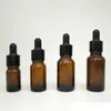 Amber Bottles With Caps Brown Glass Essential Oil Liquid Dropper Bottles Pipette Empty Bottle In Stocks