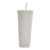 New Tumblers de grande capacidade Cupded Water Cup 710ml Fashion Creative Straw Durian Cup