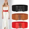 Ceintures femmes 3 "large ceinture élastique Stretch Cinch ceinture dame Cummerband grande taille filles taille joint femmes ceintures Forb22