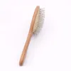 Pennello per capelli Bamboo Brush Brush Autle in acciaio Denti pettinare il massaggio umano cuscino bianco j17