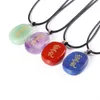 Pendant Necklaces Natural Crystal Religious Charm Japanese Magic Jewelry Reiki Green Aventurine Lapis Lazuli Red NecklacePendant