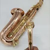 Professionell fosforbrons Alto Saxofon R54 Double-rib armerad Abalone-knapp Bass Big Mouth Tone genomskinlig musikinstrument med fall